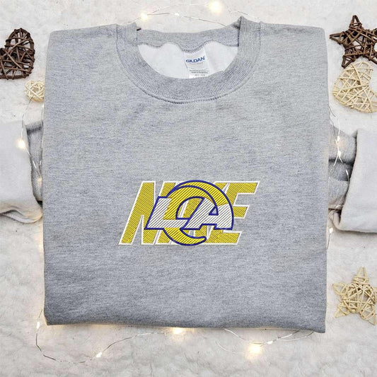 Los Angeles Rams x Nike Embroidered Shirt NFL Sports Embroidered Shirt Nike Inspired Embroidered Hoodie 1