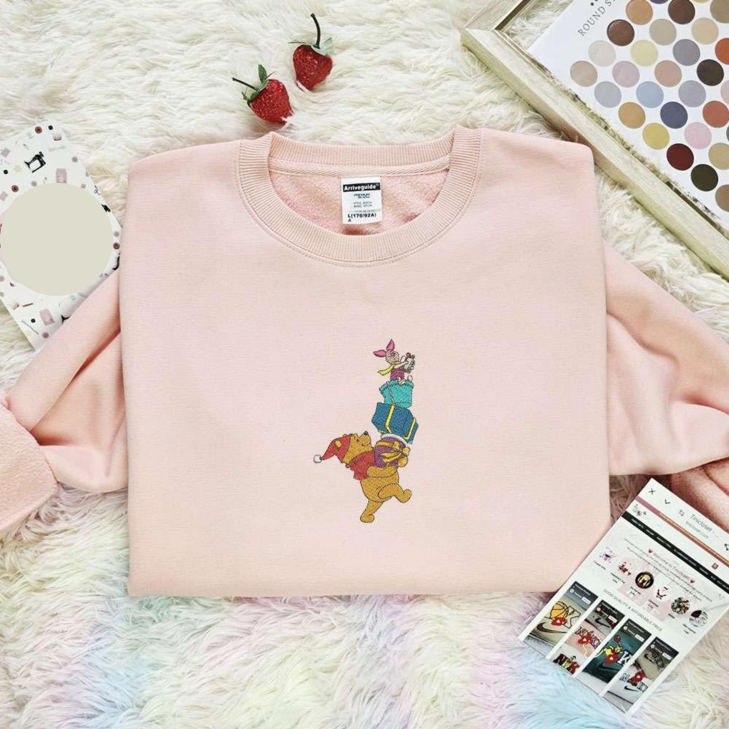 Pooh And Piglet Christmas Gifts Embroidered Shirt, Best Christmas Gift Ideas For Family