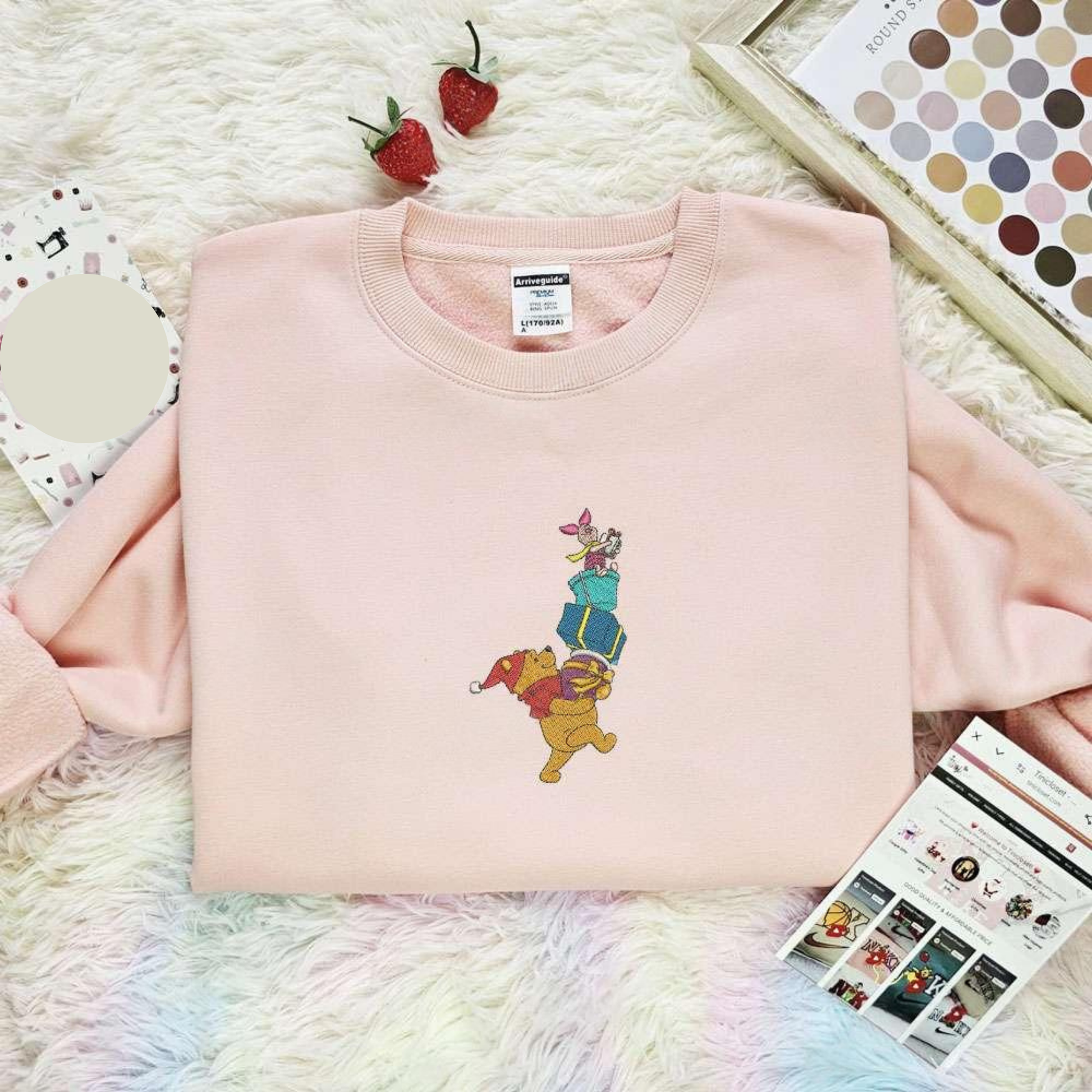 Pooh And Piglet Christmas Gifts Embroidered Shirt, Best Christmas Gift Ideas For Family