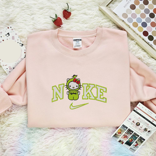 Hello Kitty As Grinch Christmas Embroidered Shirts, Best Christmas Gift Ideas For Family