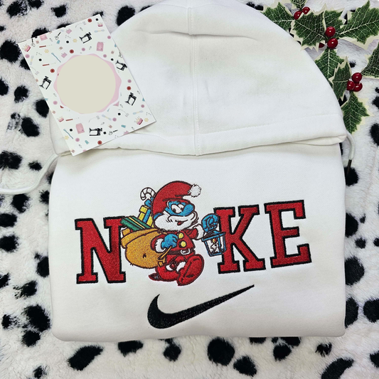 Papa Smurf Santa Claus Christmas Embroidered Shirt, Best Christmas Gift Ideas For Family