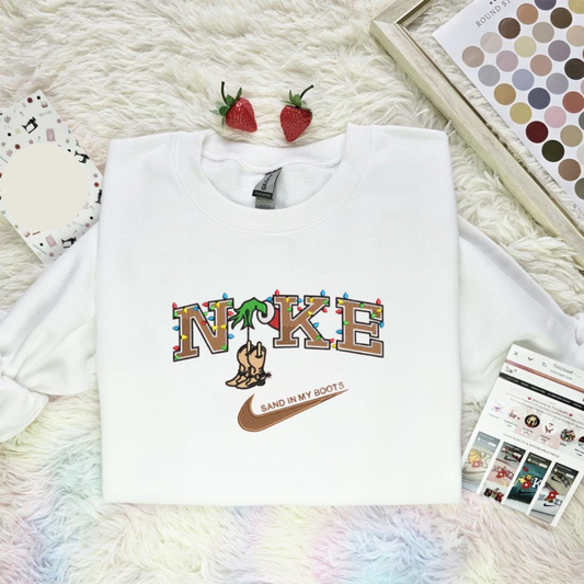 Grinch Hand Sand In My Boots Christmas Embroidered Shirts, Best Christmas Gift Ideas For Family
