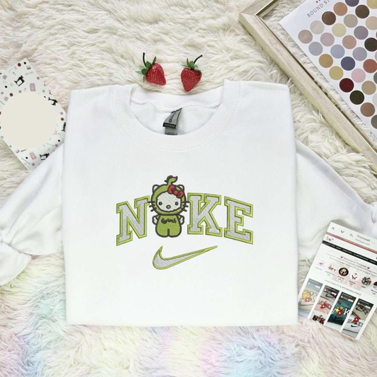 Grinch Hello Kitty Christmas Embroidered Shirt, Best Christmas Gift Ideas For Family