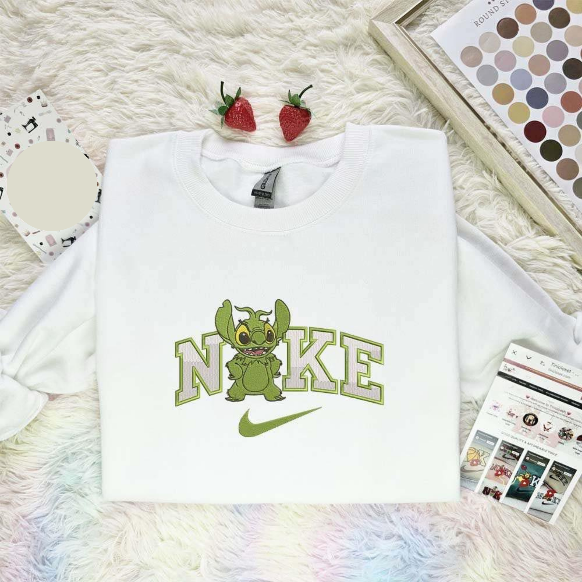 Stitch Grinch Christmas Embroidered Shirt, Best Christmas Gift Ideas For Family