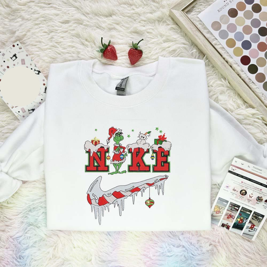 Grinch Smile Christmas Elements Embroidered Shirt, Best Christmas Gift Ideas For Family