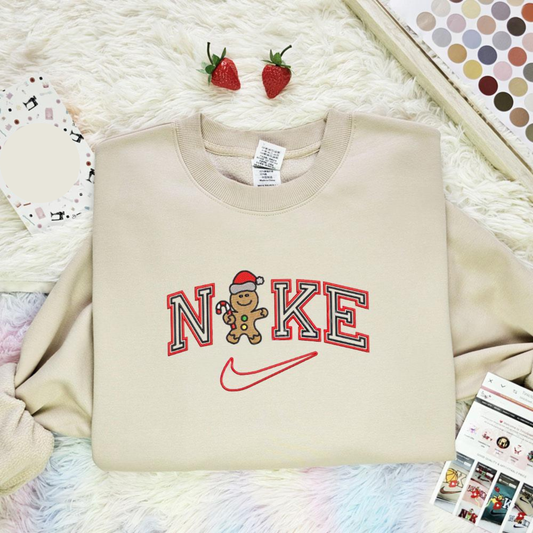 Happy Gingerbread Man Candy Cane Christmas Embroidered Shirts, Best Christmas Gift Ideas For Family