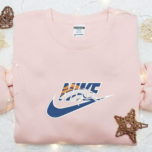 Nike x Denver Broncos Logo Embroidered T shirt NFL Sports Embroidered T shirt Nike Inspired Embroidered T shirt
