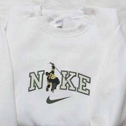 Nike x David Pastrnak NHL Sport Embroidered Hoodie Boston Bruins Embroidered Shirt Nike Inspired Embroidered T shirt