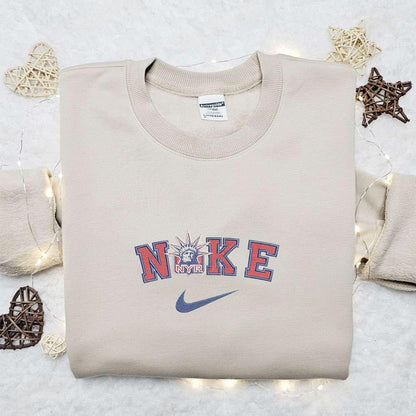 Nike x New York Rangers Embroidered Hoodie Sports Embroidered Hoodie Custom Nike Embroidered Hoodie 1