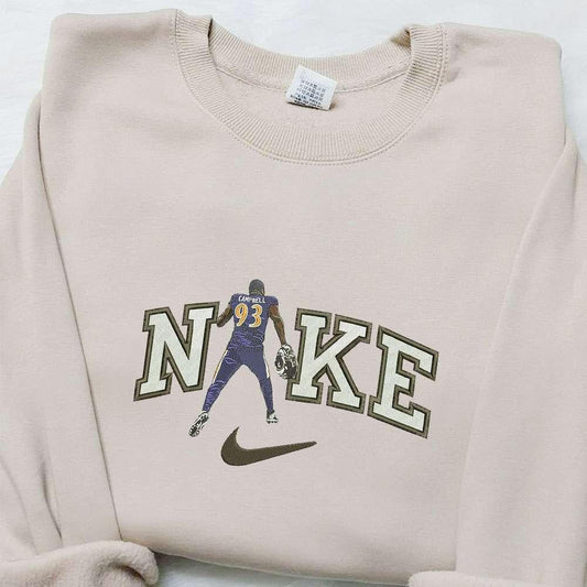 Nike x Calais Campbell Embroidered Sweatshirt NFL Sport Embroidered Shirt Best Gift Ideas for Family