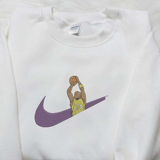 Nike x Kobe Bryant Embroidered Shirt Los Angeles Lakers Embroidered Shirt NBA x Nike Embroidered Shirt