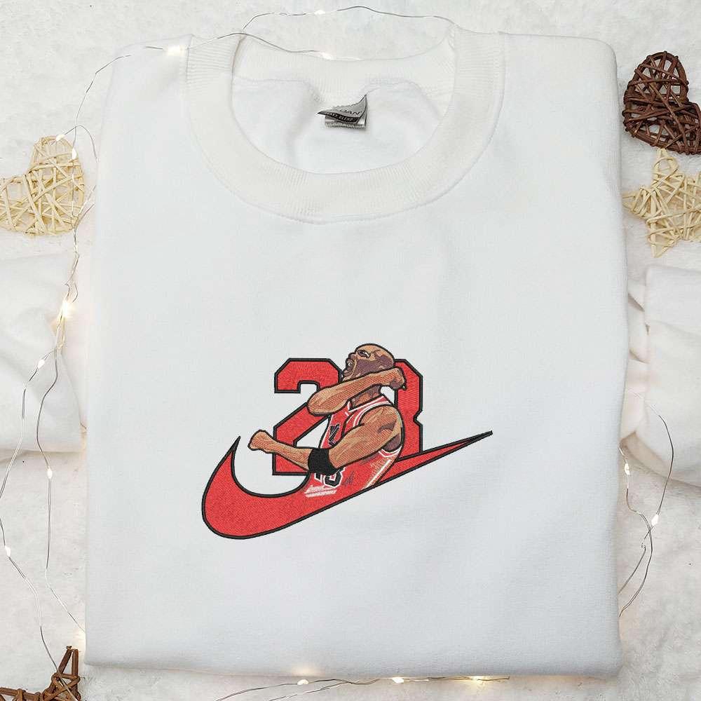 Nike x Michael Jordan Embroidered T shirt Celebrity Embroidered T shirt NBA Sports Embroidered T shirt 1