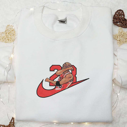 Nike x Michael Jordan Embroidered T shirt Celebrity Embroidered T shirt NBA Sports Embroidered T shirt 1