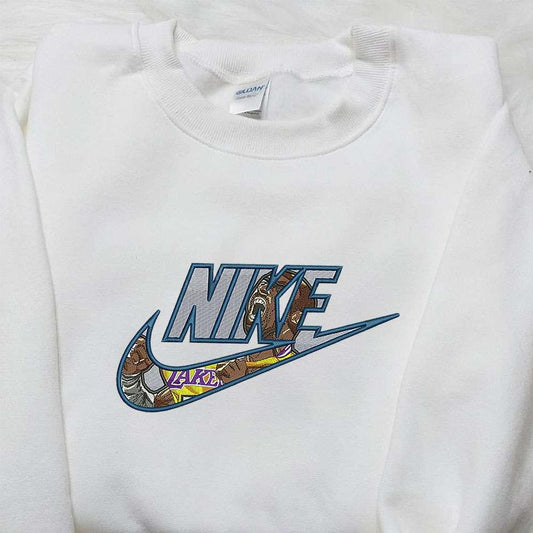 Nike x LeBron James Embroidered Shirt Los Angeles Lakers Embroiderd Shirt Best Gifts for Sports Fans