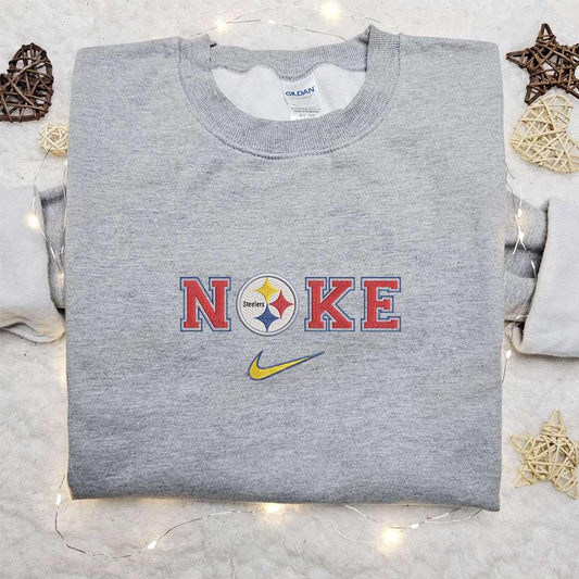 Nike x Pittsburgh Steelers Embroidered Hoodie Sports Embroidered Hoodie Custom Nike Embroidered Hoodie
