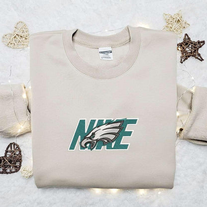 Philadelphia Eagles x Nike Embroidered Shirt NFL Sports Embroidered Hoodie Best Fandom Gift Ideas