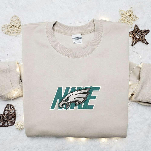 Philadelphia Eagles x Nike Embroidered Shirt NFL Sports Embroidered Hoodie Best Fandom Gift Ideas