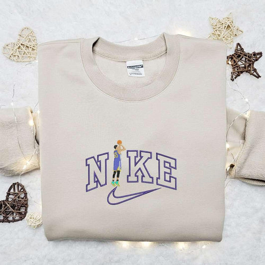 Nike x Steph Curry Jump Embroidered Shirt Celebrity Embroidered Shirt NBA Sports Embroidered Shirt