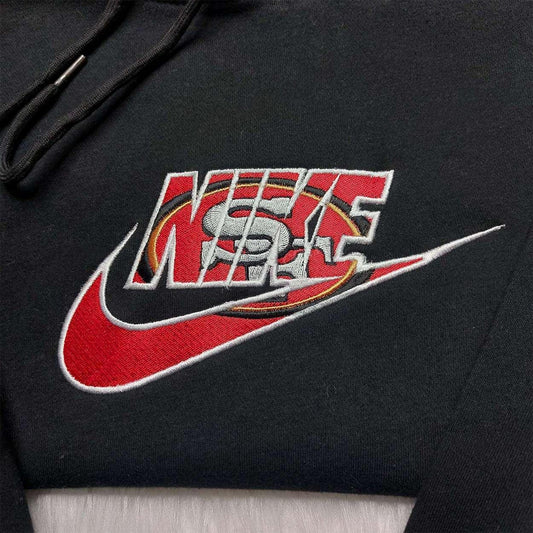 San Francisco 49ers x Nike Embroidered Shirt NFL Embroidered Shirt Sports Fan Clothing