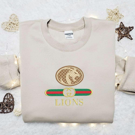 North Alabama Lions x Gucci Embroidered Shirt NCAA Sports Embroidered Hoodie Best Gift Idea