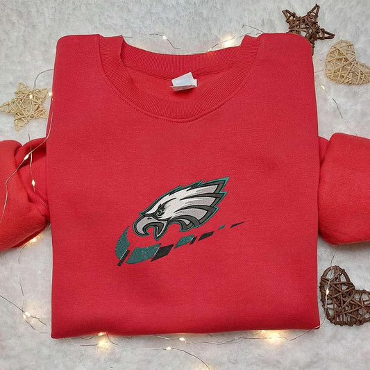 Philadelphia Eagles x Nike Swoosh Embroidered Shirt NFL Sports Embroidered Hoodie Best Gift Idea 1
