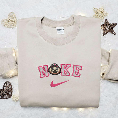 Ohio State Buckeyes x Nike Embroidered Shirt NCAA Sports Embroidered Hoodie Best Gift Idea