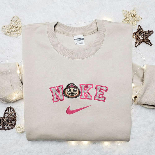 Ohio State Buckeyes x Nike Embroidered Shirt NCAA Sports Embroidered Hoodie Best Gift Idea