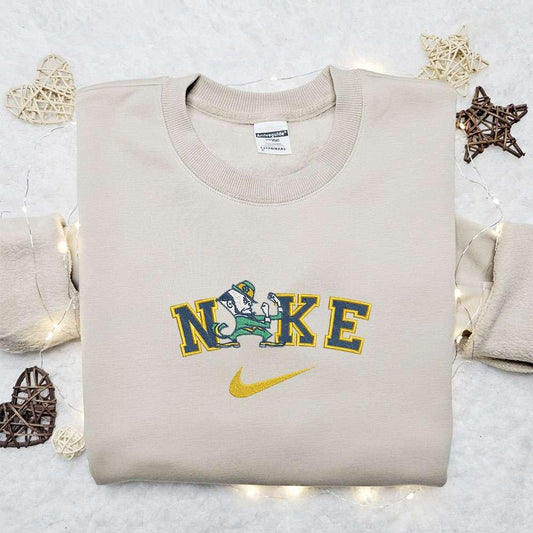 Notre Dame Fighting Irish x Nike Embroidered Shirt NCAA Sports Embroidered Hoodie Best Gift Idea