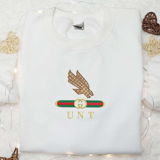 North Texas Mean Green x Gucci Embroidered Shirt NCAA Sports Embroidered Hoodie Best Gift Idea