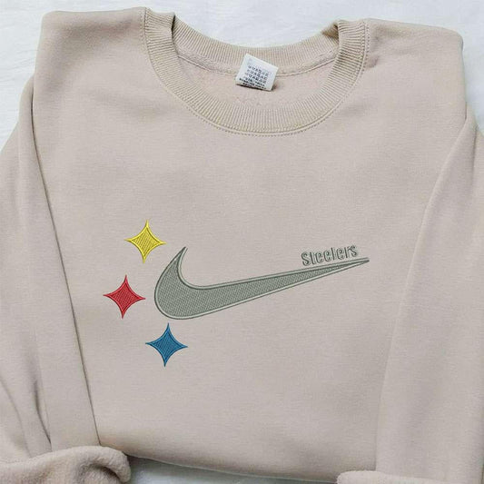 Pittsburgh Steelers x Nike Embroidered Sweatshirt NFL Sport Embroidered Shirt Nike Inspired Embroidered Shirt