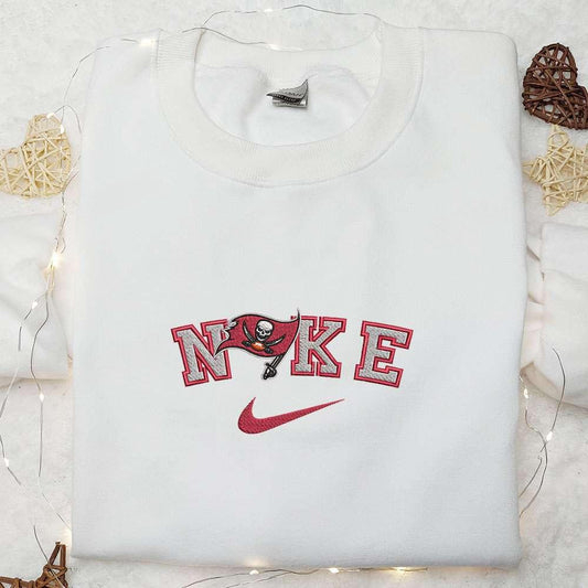 Nike x Tampa Bay NFL Logo Embroidered T shirt NFL Sports Embroidered T shirt Nike Inspired Embroidered T shirt
