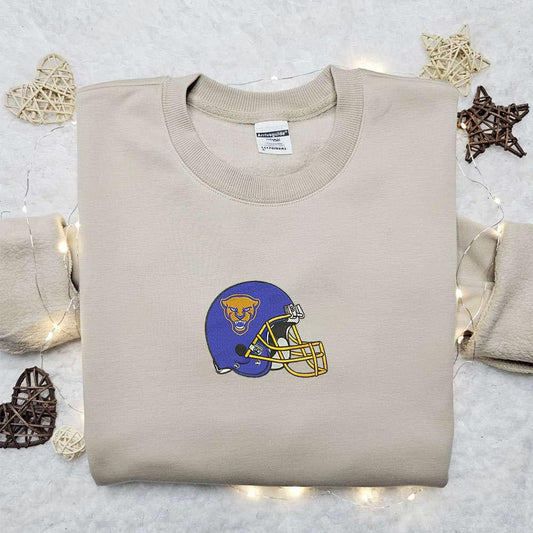 Pittsburgh Panthers Helmet Embroidered Shirt NCAA Sports Embroidered Hoodie Best Gift Idea 1