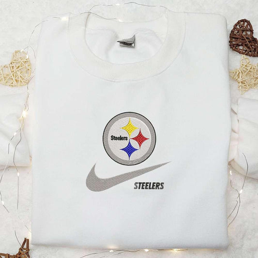 Pittsburgh Steelers x Nike Swoosh Embroidered Shirt NFL Sports Embroidered Hoodie Best Gift Idea