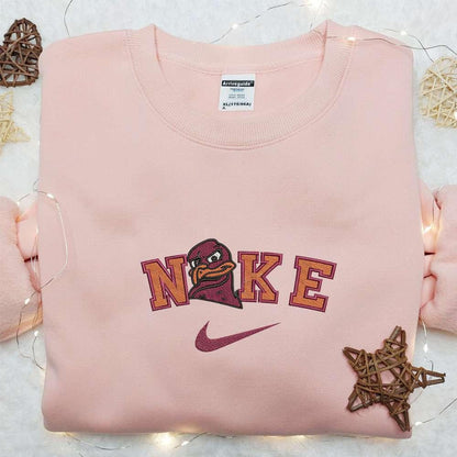 Virginia Tech Hokes x Nike Embroidered Shirt NCAA Sports Embroidered Hoodie Best Gift Idea