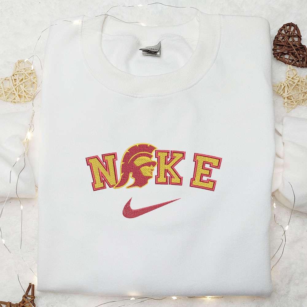 USC Trojans x Nike Embroidered Shirt NCAA Sports Embroidered Hoodie Best Gift Idea