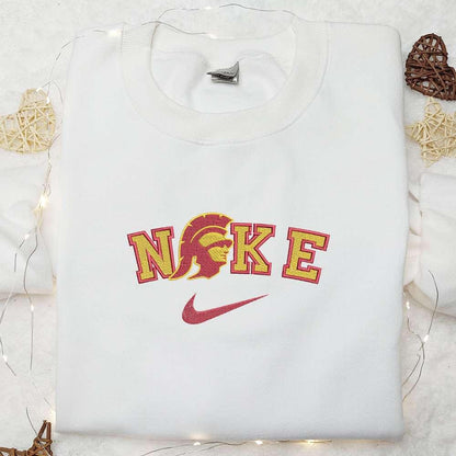 USC Trojans x Nike Embroidered Shirt NCAA Sports Embroidered Hoodie Best Gift Idea
