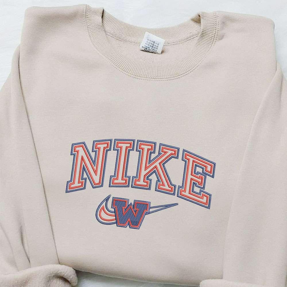 Wisconsin Badgers x Nike Embroidered Sweatshirt Nike Inspired Embroidered Hoodie Best Birthday Gift Ideas