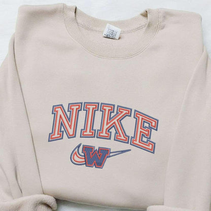 Wisconsin Badgers x Nike Embroidered Sweatshirt Nike Inspired Embroidered Hoodie Best Birthday Gift Ideas