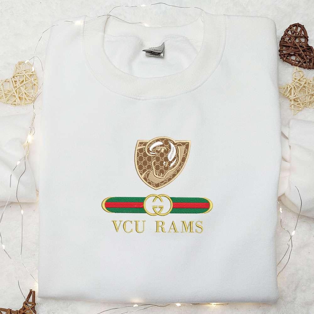 VCU Rams x Gucci Embroidered Shirt NCAA Sports Embroidered Hoodie Best Gift Idea