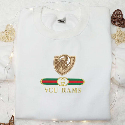 VCU Rams x Gucci Embroidered Shirt NCAA Sports Embroidered Hoodie Best Gift Idea