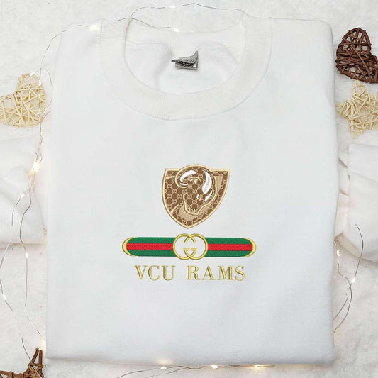 VCU Rams x Gucci Embroidered Shirt NCAA Sports Embroidered Hoodie Best Gift Idea