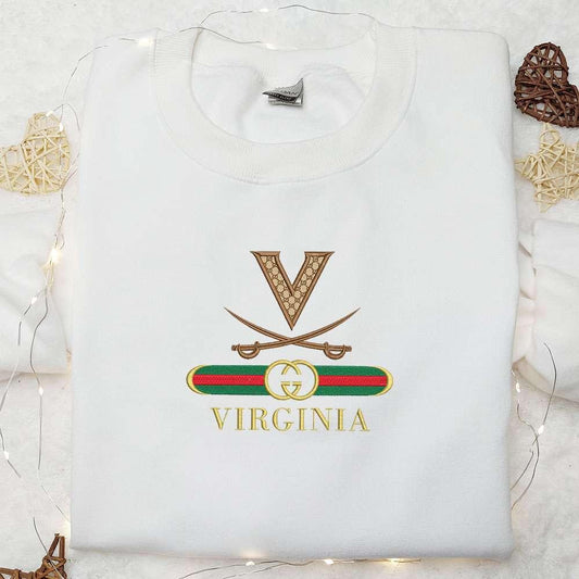 Virginia Cavaliers x Gucci Embroidered Shirt NCAA Sports Embroidered Hoodie Best Gift Idea