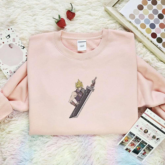 Cloud Strife Final Fantasy Video Game Characters Embroidered Shirt 3