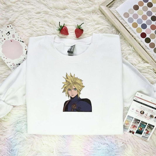 Cloud Strife Final Fantasy Video Game Characters Embroidered Shirt
