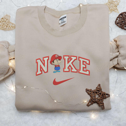 Baby Mario X Nike Embroidered Shirt Nike Embroidered Shirt Game Mario Embroidered Shirt 3