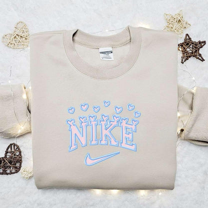 Hearts x Nike Embroidered Tshirt Nike Inspired Embroidered Shirt Best Valentines Day Gift Ideas 1