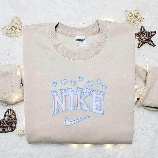 Hearts x Nike Embroidered Tshirt Nike Inspired Embroidered Shirt Best Valentines Day Gift Ideas 1