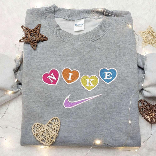 Colors Word x Nike Embroidered Shirt Gift For Son Embroidered Shirt Nike Custom Embroidered Shirt