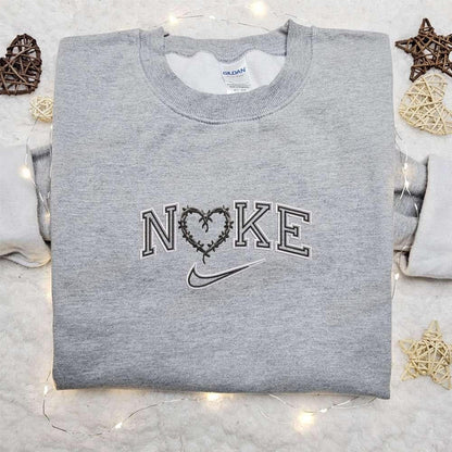 Heart Halloween x Nike Embroidered Sweatshirt Valentine Embroidered Shirt Best Valentines Day Gift Ideas