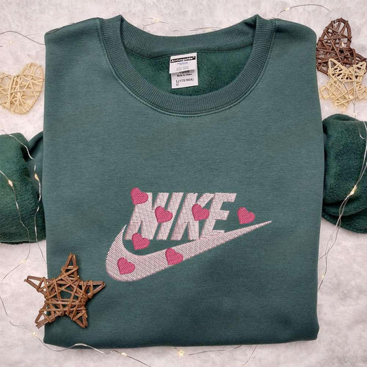 Hearts x Nike Embroidered Sweatshirt Nike Inspired Embroidered Shirt The Best Valentine Gift